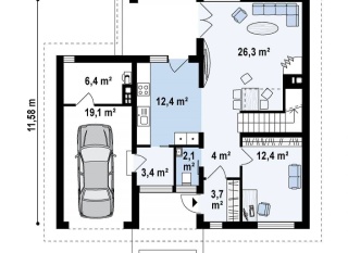 Проект дома f17
