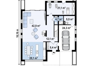 Проект дома f14